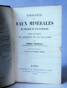 Parallèle eaux minérales France et Allemagne Barrault 1872