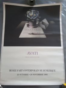 Ancienne affiche expo du musée art contemporain de Dunkerque