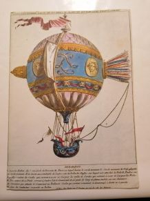 Menu Air France Ballon L'Académie de Dijon Boeing 747.1977.