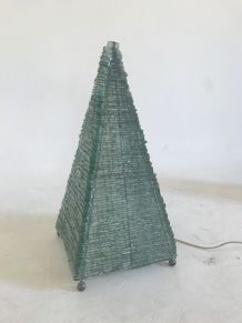 Lampe en verre pyramidale