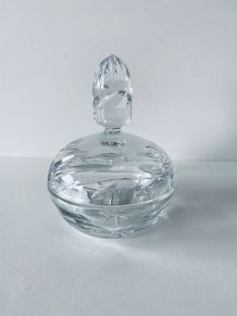 Bonbonnière ancienne en cristal taillé