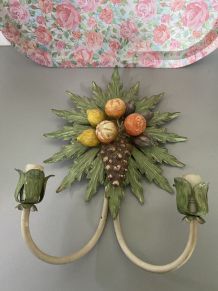 Applique luminaire fruits vintage 