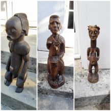 Lot de 3 statuettes africaines
