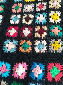 Plaid carré afghan 70s