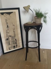 Tabouret de bar canné style Thonet