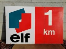 Grande plaque émaillée « ELF » 1 KM