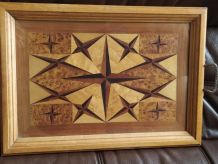 Plateau artisanal en marqueterie