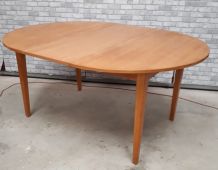 table ovale danoise 160x120cm plaquage hetre natural  h73x 1