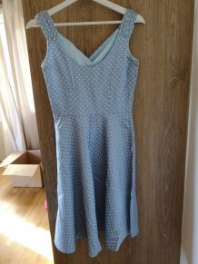 Robe bleue à pois - Vintage