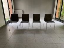 Lot de 4 chaises gris Alma Roberto Barbieri x B&amp;B Italia