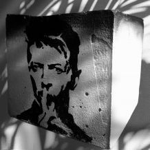 Pot de fleur  porte crayon béton  David Bowie