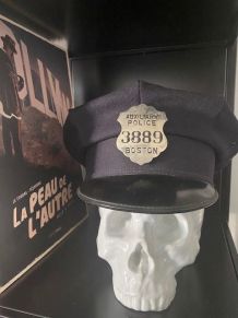 Véritable Casquette de Police BOSTON USA 1950 avec badge