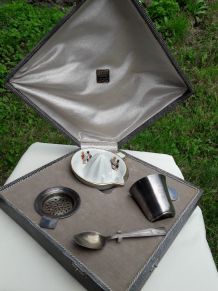 coffret de baptème porcelaine et argent