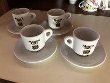 4 tasses à café style bar