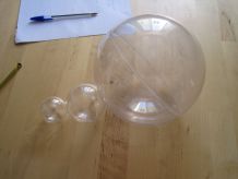 16 Boules en Plastique Transparent Séparable