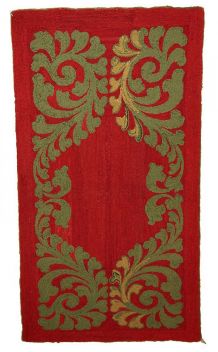 Tapis ancien Américain Hooked fait main, 1B182