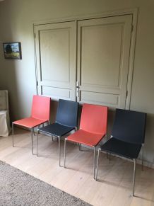 Lot de 4 chaises modèle Alma Roberto Barbieri B&amp;B Italia