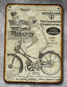 Plaque métal Motobécane Mobylette 