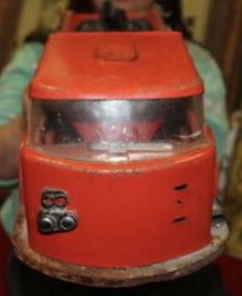 Large vintage Buddy L TEXACO FIRE CHIEF Voiture de pompiers 