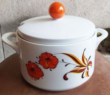 Soupière/légumier  vintage Bavaria -  Fleurs orange