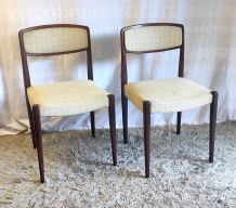 Duo de chaises en teck style scandinave – années 60