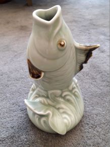 Vase vintage poisson des années 40