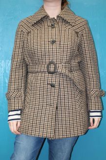 manteau laine pied de poule stadick model année 50-60  