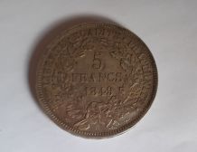 5 Francs Argent 1849 A Cérès , Paris