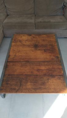 Table basse industrielle bois/métal