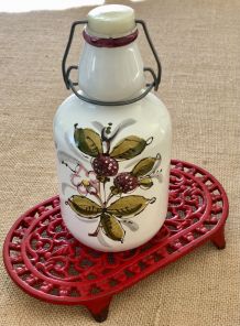 Bouteille céramique avec bouchon vintage 
