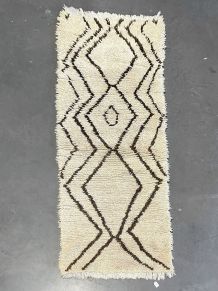 Tapis berbere marocain beni ouarain 90x215 cm