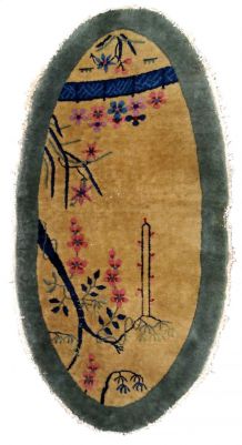 Tapis ancien Chinois Art Deco fait main, 1B761