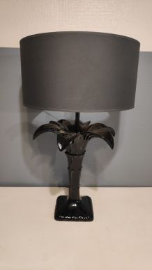 lampe palmier en céramique noire