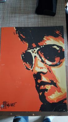 Magnifique plaque  en métal ELVIS 40 x 30