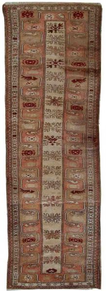 Tapis vintage Turc Oushak fait main, 1C520