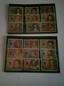Lot de 18 timbres roi &amp; reine