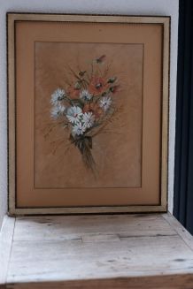 Tableau bouquet aquarelle