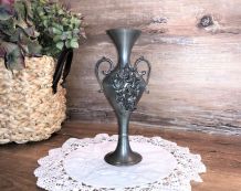 Soliflore Etain - Anses et Fleurs - Vintage - Vase