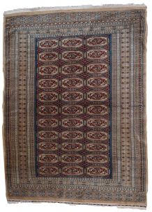 Tapis vintage Ouzbek Bukhara fait main, 1C776