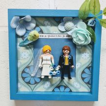 Cadre de mariage Playmobil, caseau de mariage original