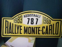 Plaque RALLYE MONTE-CARLO 