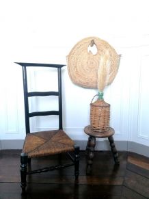 Chaise prie dieu en bois noirci XIXème siècle 