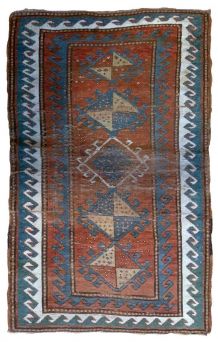 Tapis vintage Caucasien Kazak fait main, 1B899