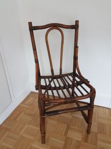 Chaise en osier / rotin vintage