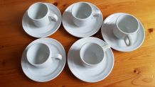 5 TASSES ET SOUCOUPES STYLE BISTRO