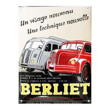 Plaque émaillée camions Berliet