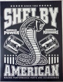 Plaque métal Shelby american 30x40