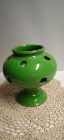 Photophore. Vert &amp; Or - Tea light holder. Green &amp; Gold