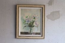 Nature morte aquarelle bouquet de pivoines