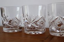 Set de 6 verres en cristal de luxe taillé